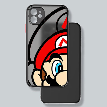 Mario Cool Cute Cartoon Frosted Translucent For Apple iPhone 15 14 13 12 11 XS XR X 8 7 SE Pro Max Plus Mini Soft Phone Case