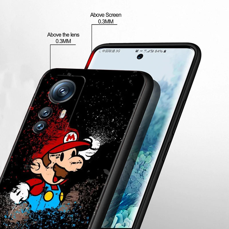 Cartoon Game Super M-Marios For Xiaomi Mi 13T 13 12T 12 11T 11i 11 A3 10T 10 9 Pro Lite Ultra 5G Black TPU Phone Case