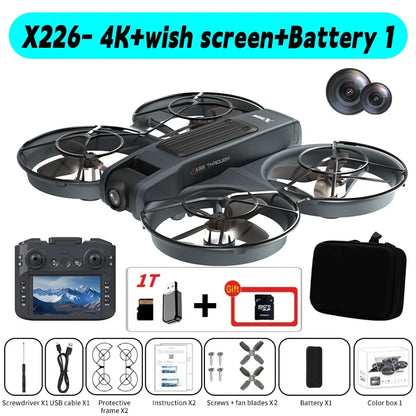 X226 Drone Professional 4K HD Dual Camera LCD VR Remote Control WIFI FPV UAV RC Quadcopter Aerial Photography Airplane Toy Gifts