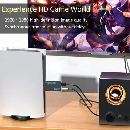 WII To HDMI Converter Full HD 1080P WII To HDMI Wii 2 HDTV Converter Wii To HDMI Adapter 3.5mm Audio for PC HDTV Monitor Display