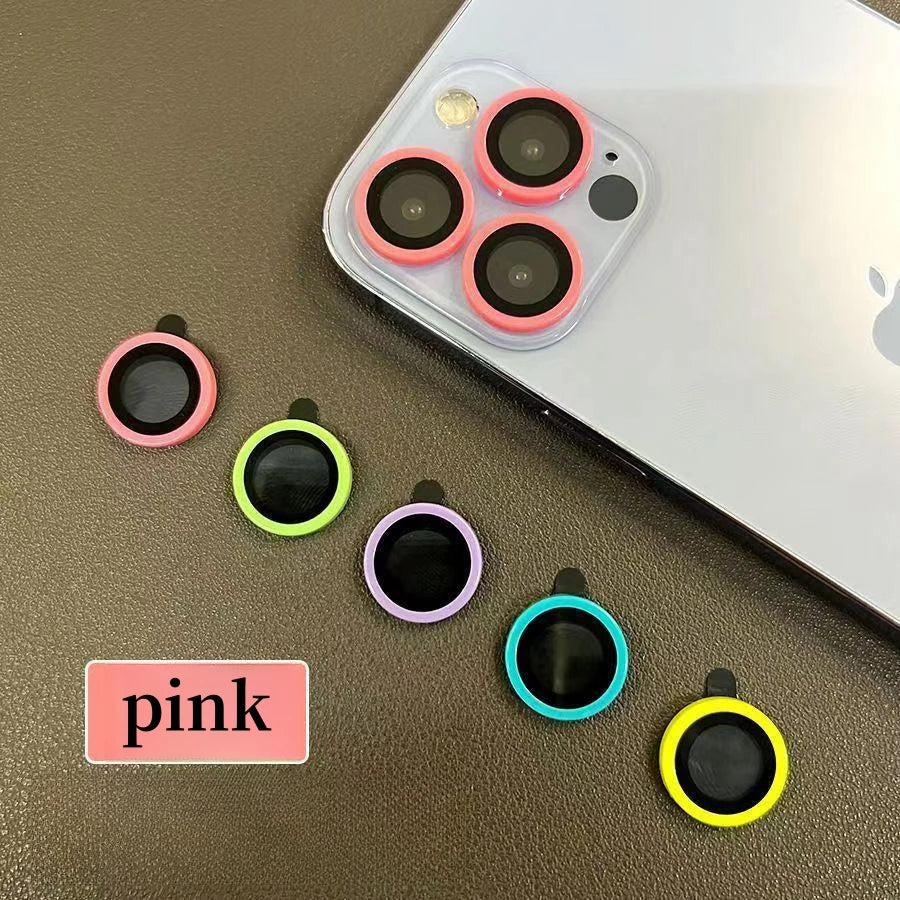 Luminous Ceramic Camera Protector Film For IPhone 14 13 12 11 15 Pro Max 14 Plus 12 13 Mini Lens Ring Tempered Glass Glowing Cap