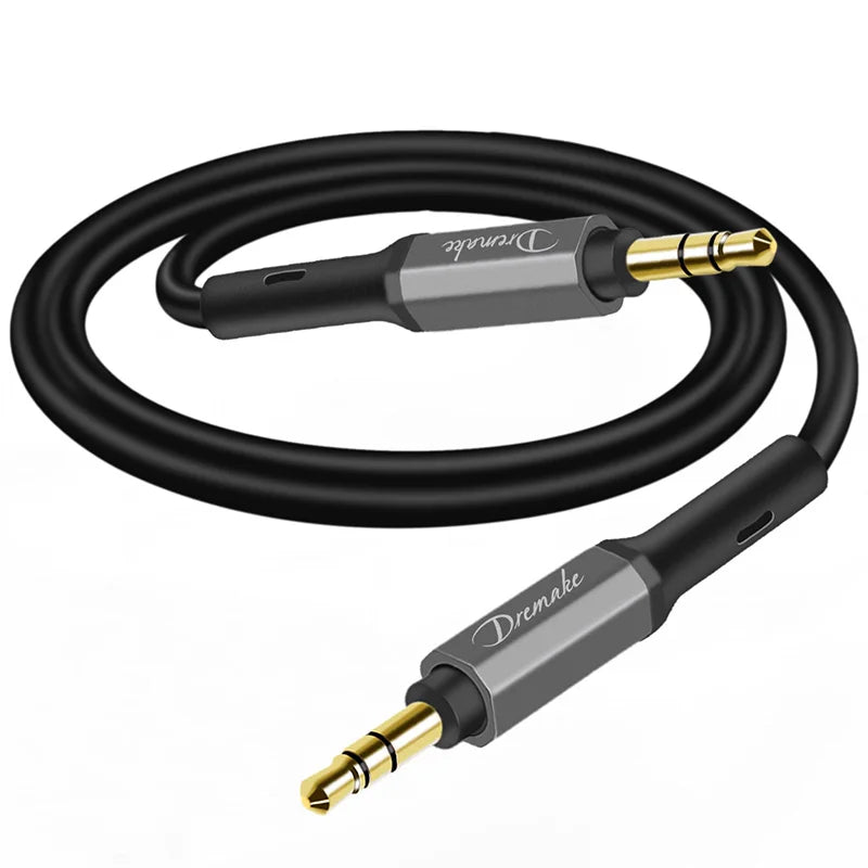 3.5mm PVC Jacket Aux Cable Audio Auxiliary Input Adapter Male to Male Cord for Headphones Car Home Stereos Speaker iPhone iPad