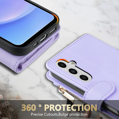 Wallet Small Fragrance Zipper Card Slot Kickstand Magnetic Flip Leather Case For Samsung Galaxy S25 Ultra S24 FE S23 Plus S22