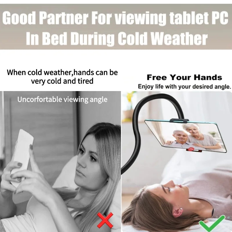1/2pcs Tablet & Phone Stand Holder, Thicker Flexible Arm Gooseneck Tablet Holder for Ipad Mini Pro Air Kindle Christmas Gift