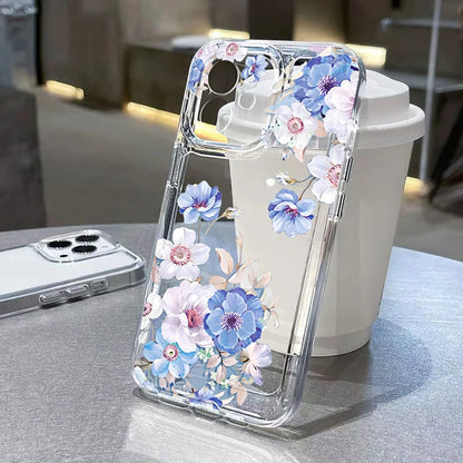 Cute Flower Clear Case For Samsung Galaxy A56 A36 5G Case S25 Ultra S24 FE S23 S22 S21 A55 A16 A35 A26 A06 Shockproof Back Cover