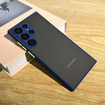 Luxury Aromr Shockproof Case For Samsung Galaxy S24 S21 S22 S23 Plus S20 S21 FE S24 Ultra 5G Skin Feel Protective Cover Cases