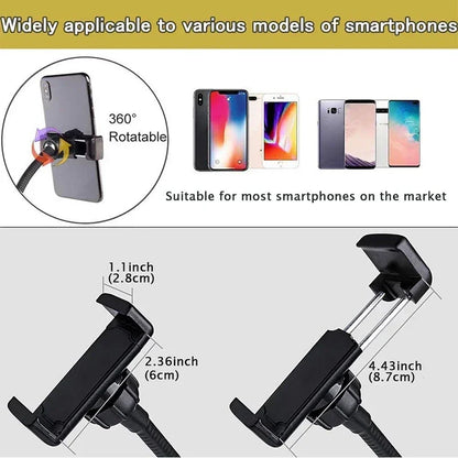 Universal Flexible Mobile Phone Holder with Selfie Ring Light Office Lazy Bracket Desk Lamp LED Light for Live Stream Fill light
