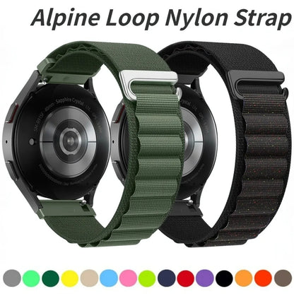 22mm 20mm Alpine Loop Band for Samsung Galaxy Watch 7/6/5/4/3 Nylon Strap for Huawei Watch 5/GT6/GT5/GT4 3 Pro/Amazfit GTR 4/GTS