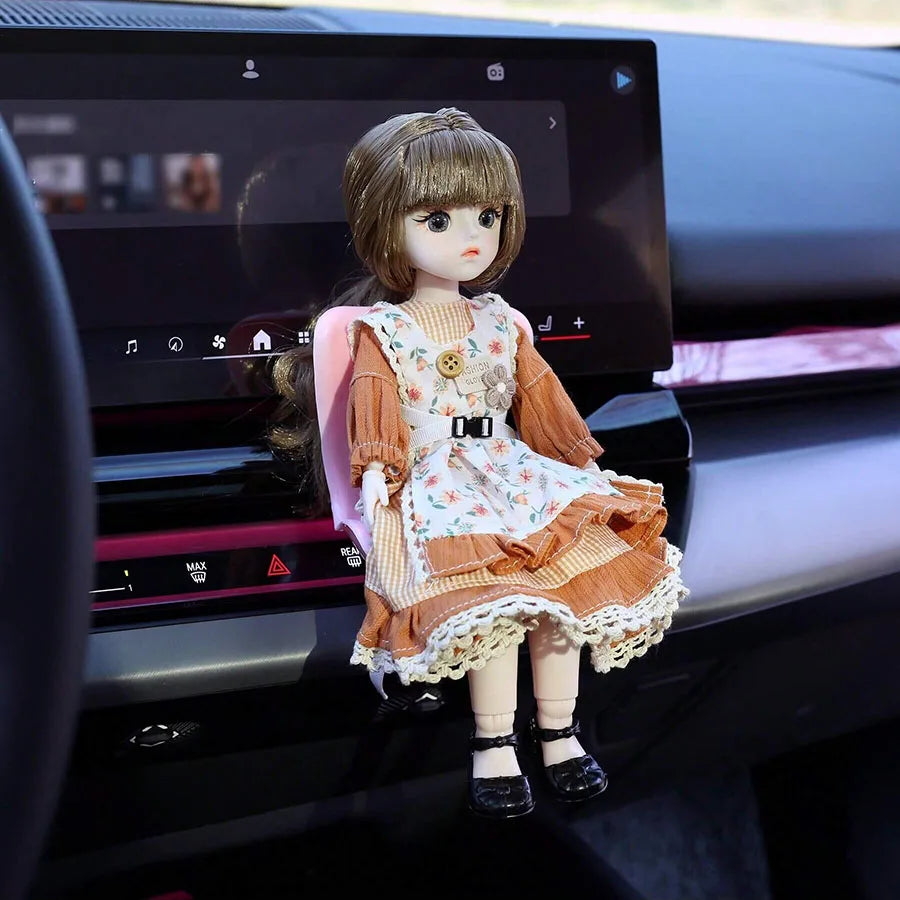 1PC Car Safety Chair Doll Toy Accessories Car Air Conditioner Air Outlet Aromatherapy Clip Car Safety Seat Ornament Chair