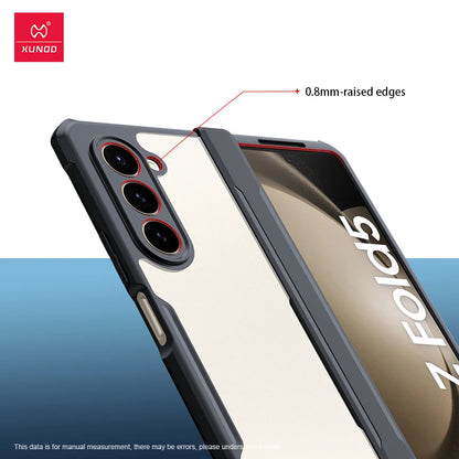 Xundd For Samsung Galaxy Z Fold 3 4 5 6 Fold 7 Foldable Case Airbag Anti-drop Camera Protect Acrylic&TPU Cover For