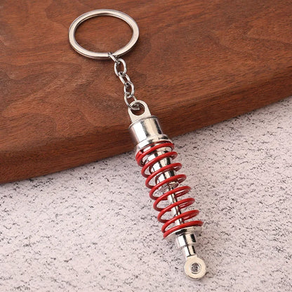 Creative Gear Head Keychain Speed Gearbox Keyring for Car Key Turbo Hub Brake Disc Pendant Shock Absorber Keys Holder Chain Ring