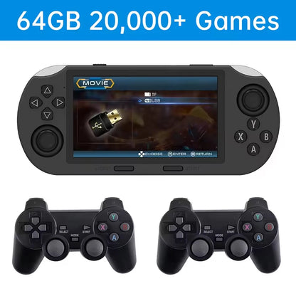 SF3000 Portable Mini Handheld Game Player 4.5 Inch IPS Screen Retro Video Game Console Built-in 20000+ Games for PS1/GBA/SFC