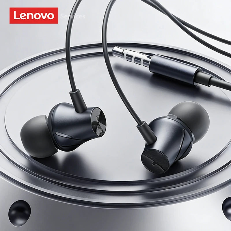 Lenovo Wired Earphone 3.5mm TypeC Semi-in-Earphones For Xiaomi Samsung Huawei Mobile Phones Tablets Desktops Laptops Headphones
