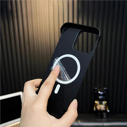 Ultra Slim Frameless For Magsafe Cover For iPhone 16 15 14 13 12 Plus Pro Max 16Pro 16Pro 15Pro Magnetic Shockproof Hard PC Case