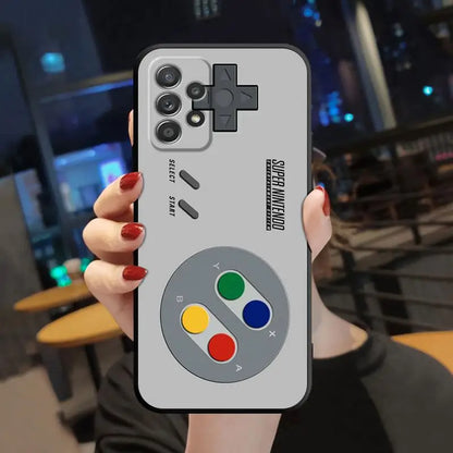 Case For Samsung Galaxy A52 A53 A12 A13 A54 A32 A51 A71 A23 A33 A21s 5G A22 A50 Soft Phone Retro Camera Games