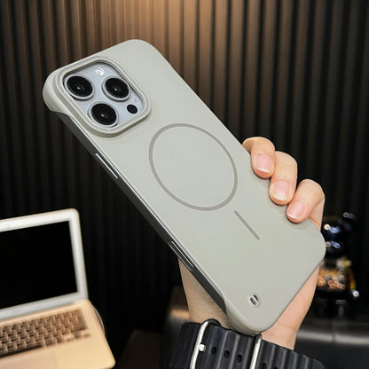 Ultra Slim Frameless For Magsafe Cover For iPhone 16 15 14 13 12 Plus Pro Max 16Pro 16Pro 15Pro Magnetic Shockproof Hard PC Case