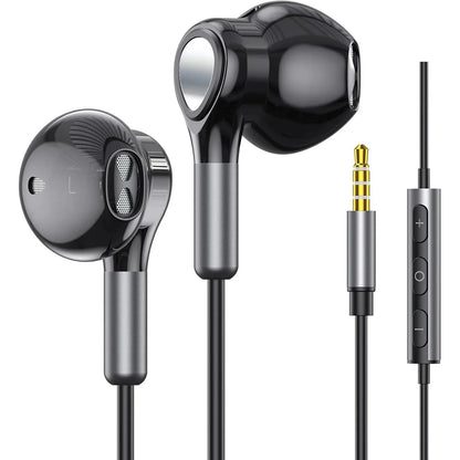 EARDECO 3.5mm Wired Headphones In Ear Headset Wired Earphone with Microphone Stereo Earbuds Sports In-line Control For Phones