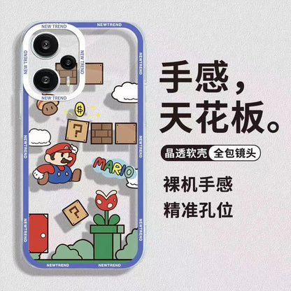 Super Mario Bros Case For OPPO Reno 7 4G 12 11 10 Pro Plus 11F 12F 5 6 Lite A78 A79 A98 A38 A18 A58 A60 A57 A77 A16 A17 A3 Pro