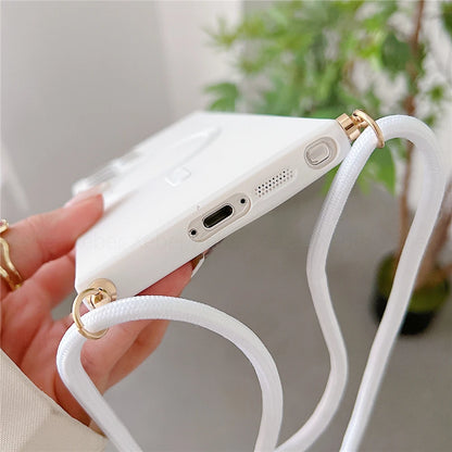 Lanyard Crossbody Necklace Magnetic Charge Case For Samsung S25 S24 S23 Ultra S22 S21 Plus S20FE Note 20 Matte Cover For Magsafe