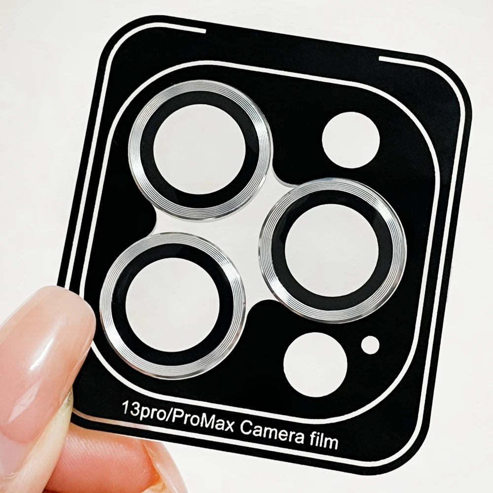 Precise Positioning Metal Camera Lens Film For iPhone 16 15 14 13 12 Pro Max Shatterproof Camera Metal Ring Cover Accessorie