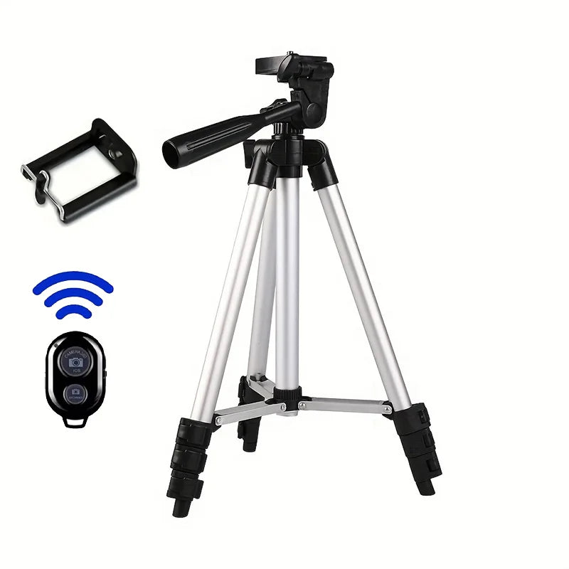 Travel Self Tripod Universal Phone Camera Tripod Stand with Bluetooth Remote Phone Clip For Canon Nikon DSLR SLR Digital Camera