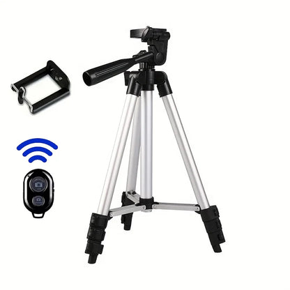 Travel Self Tripod Universal Phone Camera Tripod Stand with Bluetooth Remote Phone Clip For Canon Nikon DSLR SLR Digital Camera