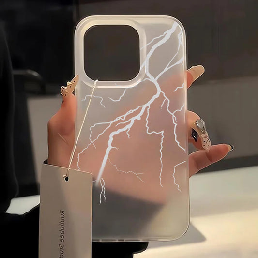 Lightning Phone Case For iPhone 16 Pro Case iPhone 13 11 12 14 15 Pro Max 16 Plus 12 13 Mini Ultra Thin Shockproof Matte Cover