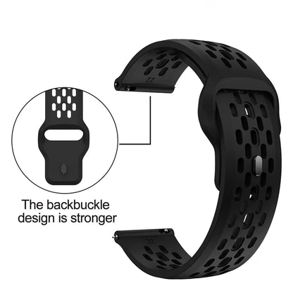 Silicone Sports Strap For Amazfit Active/Active 2 Bracelet 20 22mm Band For Amazfit Balance 2/Bip 6 5 3 3Pro/GTR4 3/GTS 3 4 Mini