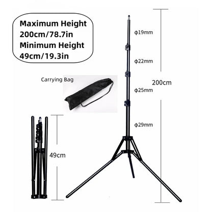 RP01-C Heavy Duty Metal Alloy Light Stand 160cm Tripod for Photo Studio Softbox Video Flash Reflector Lighting Background Stand