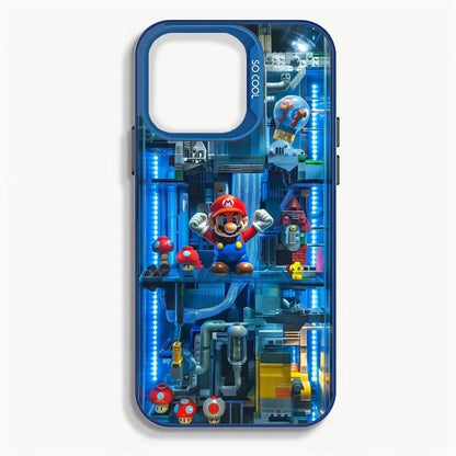 Super M-MarioS Bros Game Phone Case IMD Color Silver Shell For IPhone 16 15 14 13 12 11 Pro Max Plus