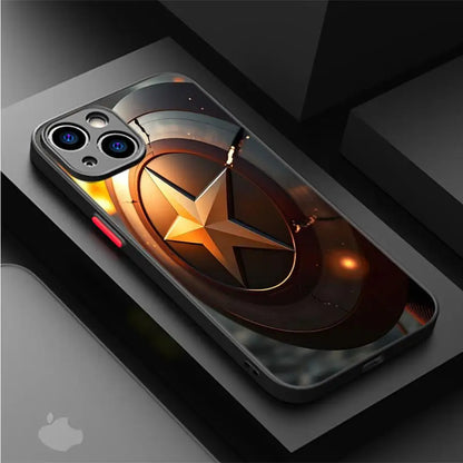 Marvel Captain America Phone Case for iPhone 13 Mini 7 8 Plus XR 12 16 14 Pro SE 16e 11 Pro 15 XS Max 13 Matte Cover