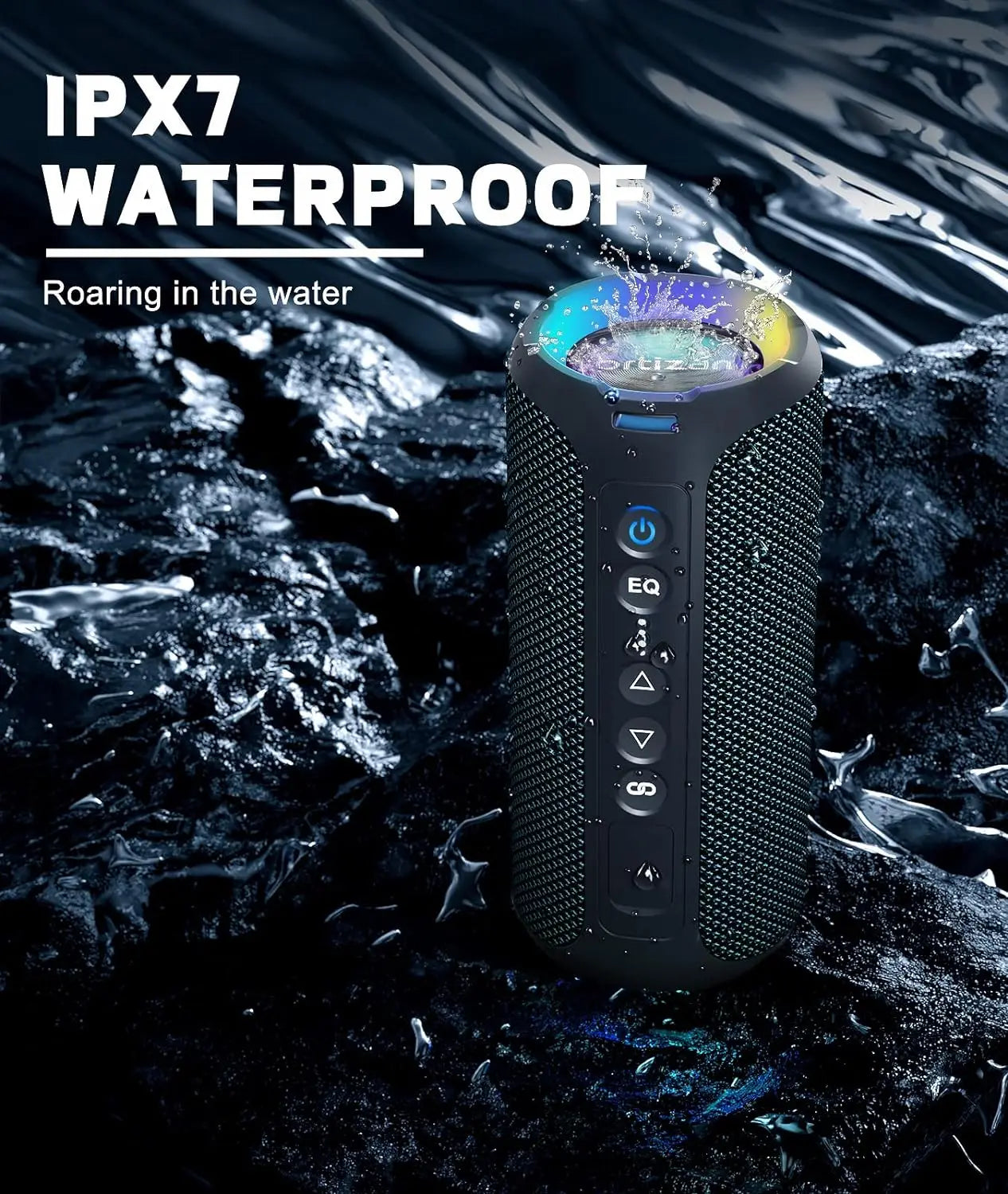 Ortizan X8 Pro Waterproof Bluetooth Speaker Portable Powerful Sound Box Bass Boost Dual Pairing True Wireless Speaker TF/AUX in
