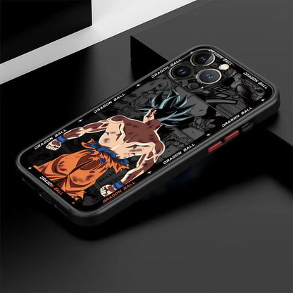 Soft Edge Case for iPhone 13 Mini 11 11 Plus 16 12 15 Pro MAX 14 XS 8 7 SE XR 16 Plus 12Pro 14Pro Hot Blooded Anime Goku