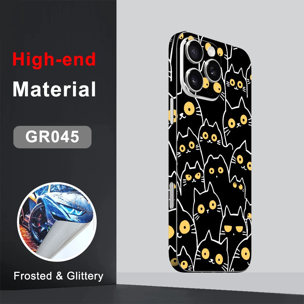 CASEKiTTY Skin Wrap For iPhone 15 Pro Max Sticker 16 14 Plus Back Cover Film 12 13 Mini Protective Decal Side Frame Protector