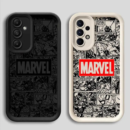 Phone Case for Samsung Galaxy A15 A25 A35 A55 A51 A71 A72 A73 A52 A52s A53 A54 5G TPU Silicone Soft Avengers Marvel Logo Comics