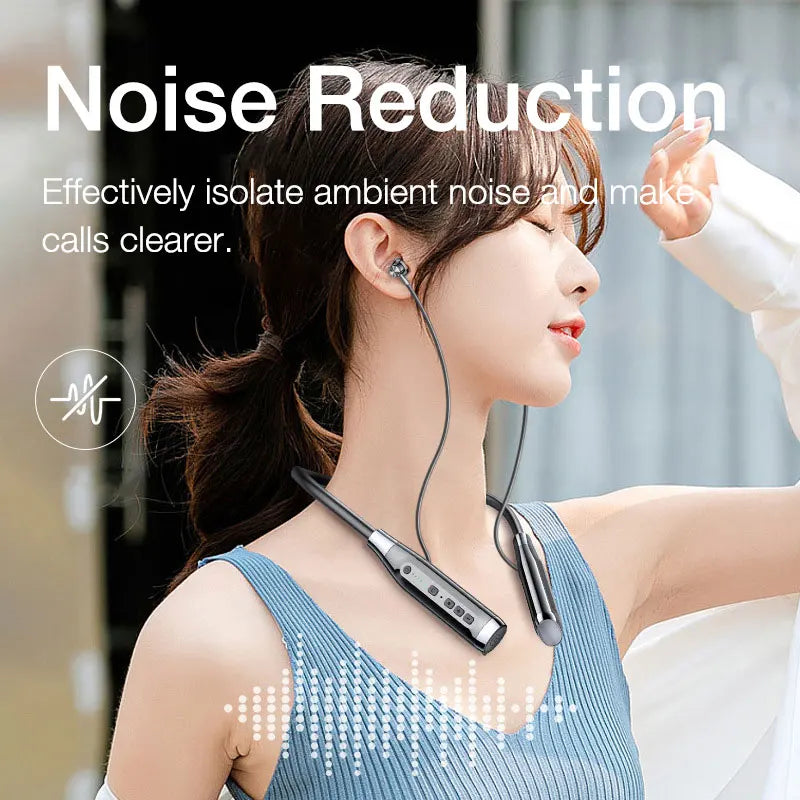 EARDECO 100 Hours Playback Bluetooth Headphone Neckband Wireless Headphones Bass Auriculares Bluetooth Earphone with Mic Stereo
