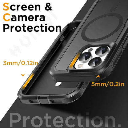 Case For iPhone 16 15 14 13 12 11 Pro XR Max Plus Heavy Duty Shockproof Anti-Scratch Rugged Protective with Kickstand Cover