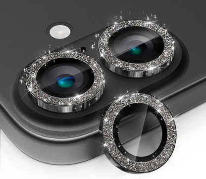 2-3Pcs For IPhone 16 15 14Pro Max Camera Lens Protector [Glitter Decoration] Ultra-HD Tempered Glass Cover Protective Ring