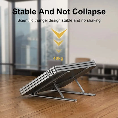 Foldable Laptop Stand Adjustable Portable Notebook Bracket Support Base Aluminum Alloy Holder For Macbook Laptop PC Accessories