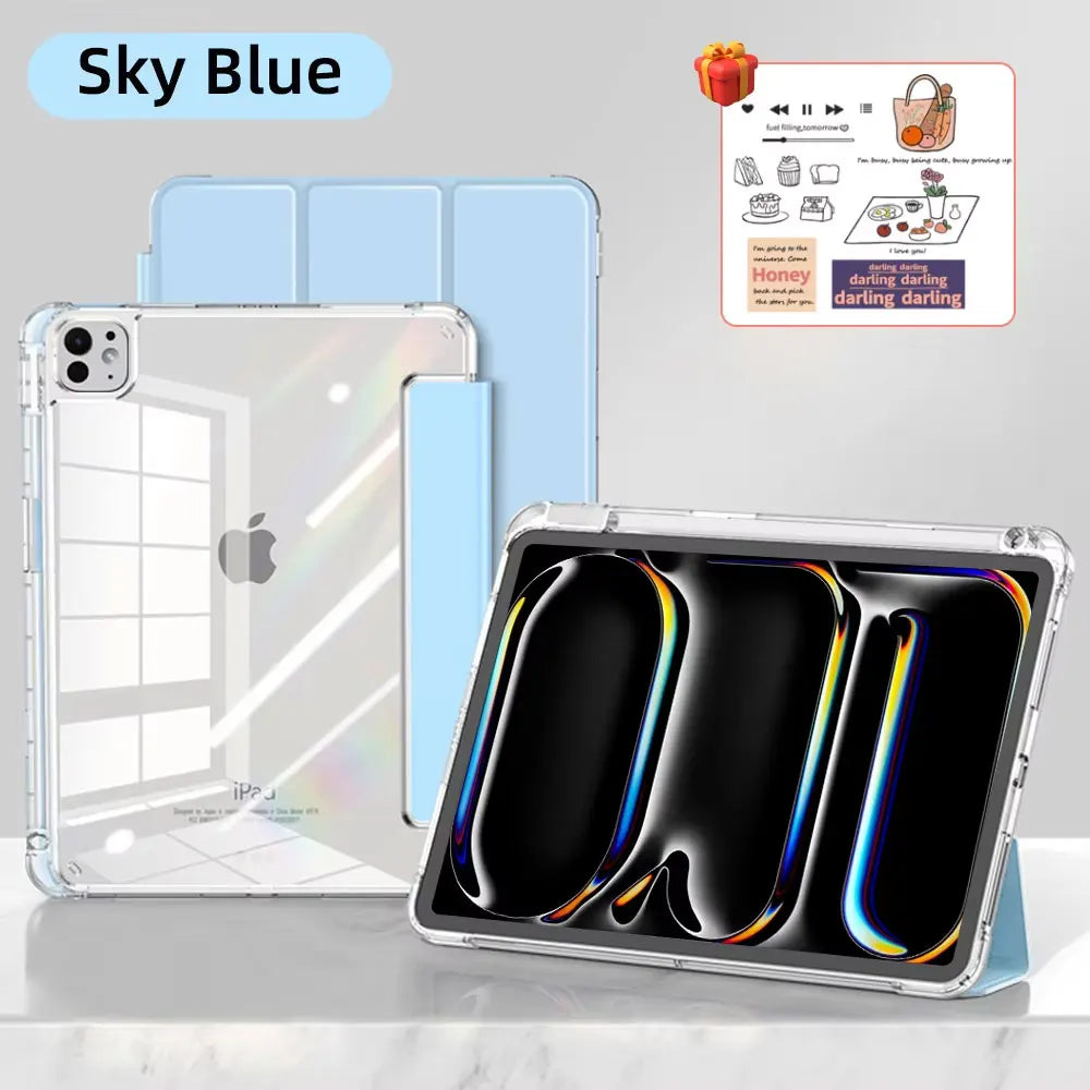 For ipad a16 case 11th 10th Gen Case For iPad Pro Air 13 11 M3 M2 M4  12.9 " 9 8 7 6 5 4 Mini 7 6 Smart case with pen Holder