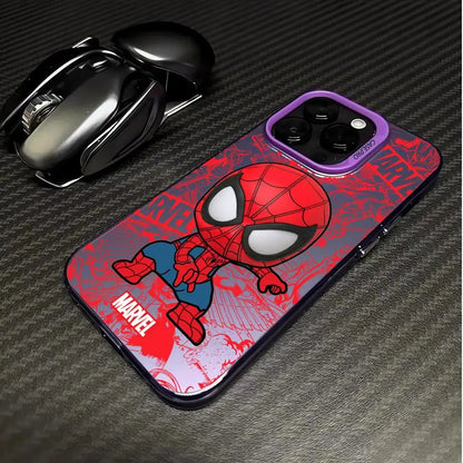 Marvel Cute Spider Man Groot Phone Case for iPhone 16 Pro 15 Pro Max 14 13 12 11 XS 14 Pro Max 16 Plus 14Pro 12Pro Soft Shell
