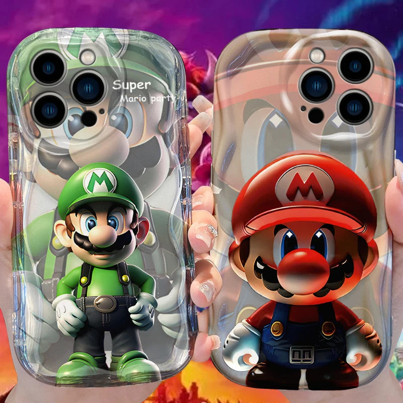 Super M-Marios Bros Wave Case for iPhone 15 14 Pro Max 13 12 Mini 11 XS X XR 8 7 6 6S Plus SE 2022 2020 Soft Silicone Back Cover