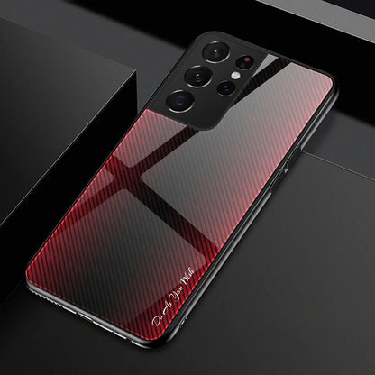 Luxury Gradient Phone Cover For Samsung Galaxy S23 S21 S22 S24 S25 Ultra Plus Note 20 Ultra S21 FE S20 S23 FE 5G Case Glass Case