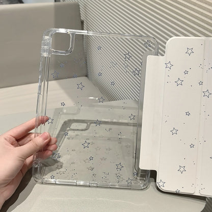 Star Design For iPad 10th/11th A16 For iPad Pro 13 11 m5 m4 m3 12.9 Air 11 13 m2 m3 Air4 5 Pro 11Tablet Protective Foldable Case