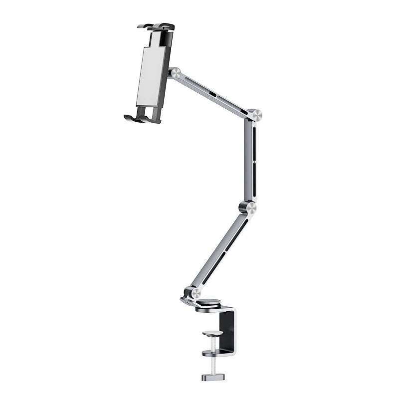 Aluminum Alloy Tablet Holder Stand Phone Clip Holder Rotatable Cantilever Home Live Desktop Holder Folding Bracket for Ipad Pro