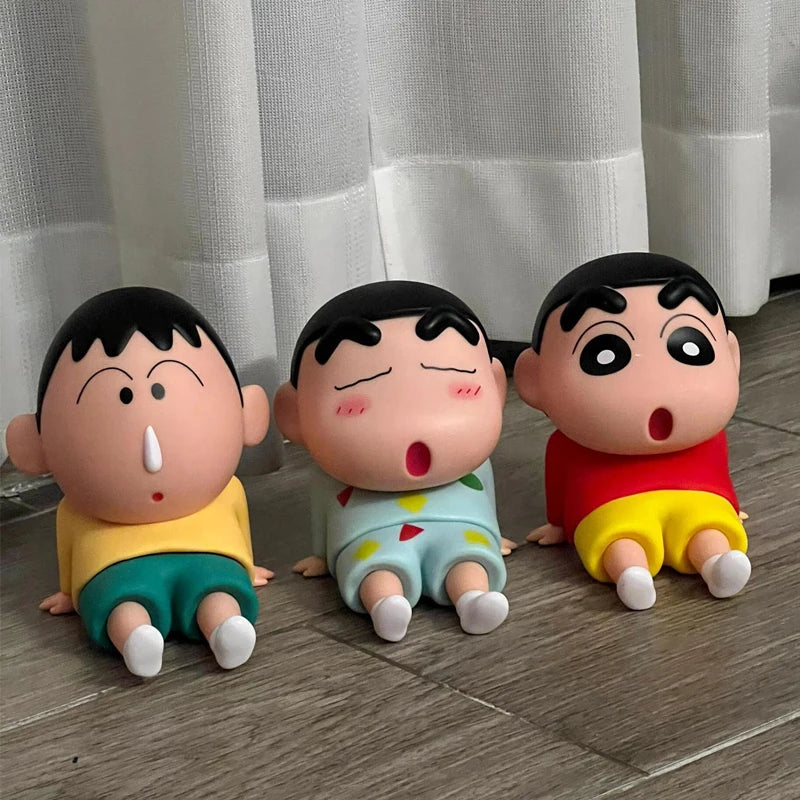 Cartoon Crayon Shin-Chan Boochan Phone Holder Desktop Anime Ornaments Watching Tv Cartoon Phone Support Cute Doll Gifts