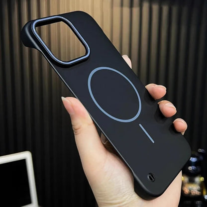 Ultra Slim Frameless For Magsafe Cover For iPhone 16 15 14 13 12 Plus Pro Max 16Pro 16Pro 15Pro Magnetic Shockproof Hard PC Case