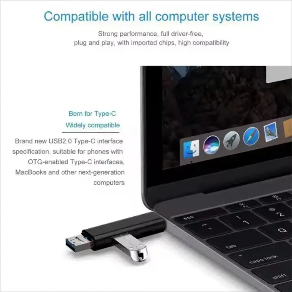 New 5 in 1 Multifunction USB 2.0 Type C USB Micro USB SD TF Memory Card Reader for Android Computer Dock OTG Type C Adapter