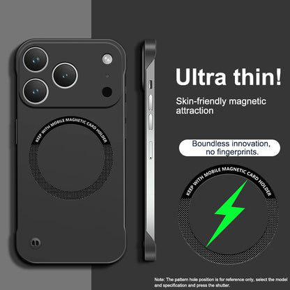 Frameless Magnetic For Magsafe Slim Case For iPhone 17 Pro Max Air iPhone17Pro Max 5G Wireless Charging Hard Back Cover