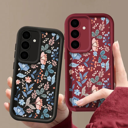 Small Flowers Phone Case For Samsung Galaxy S25 Edge S24 S23 Ultra Plus S24 FE A55 A54 A15 A14 A35 A25 A16 A56 A26 A36 TPU Cover